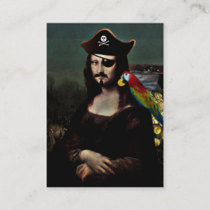 Mona Lisa Pirate Captain mit Mustache Visitenkarte