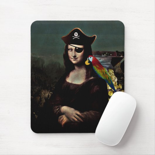 Mona Lisa Pirate Captain Mousepad (Mit Mouse)