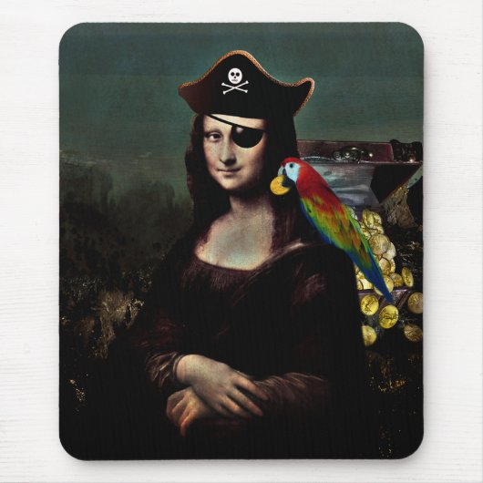 Mona Lisa Pirate Captain Mousepad (Vorne)