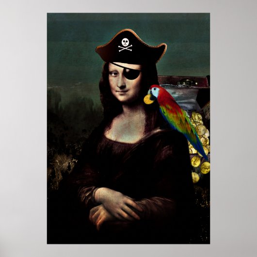 Mona Lisa Pirate Captain Poster (Vorne)