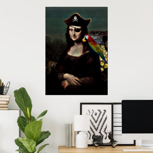 Mona Lisa Pirate Captain Poster (Heimbüro)