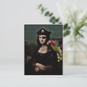 Mona Lisa Pirate Captain Postkarte (Stehend Vorderseite)
