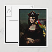 Mona Lisa Pirate Captain Postkarte (Vorne/Hinten)