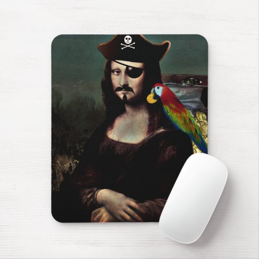 Mona Lisa Pirate mit Mustache Mousepad (Mit Mouse)
