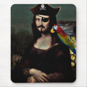 Mona Lisa Pirate mit Mustache Mousepad (Vorne)