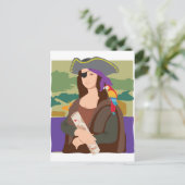 Mona Lisa Pirate Postkarte (Stehend Vorderseite)
