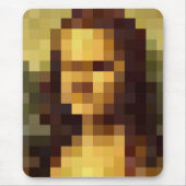 Mona Lisa pixel art Leonardo da Vinci, La Gioconda Mousepad (Vorne)