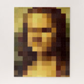Mona Lisa pixel art Leonardo da Vinci, La Gioconda Puzzle (Vertikal)