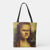Mona Lisa pixel art Leonardo da Vinci, La Gioconda Tasche (Rückseite)