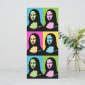 Mona Lisa - Pop Art Flat Card (Stehend Vorderseite)