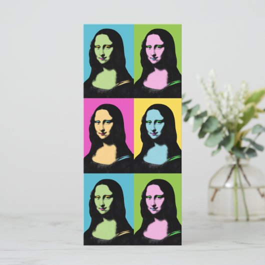 Mona Lisa - Pop Art Flat Card (Stehend Vorderseite)