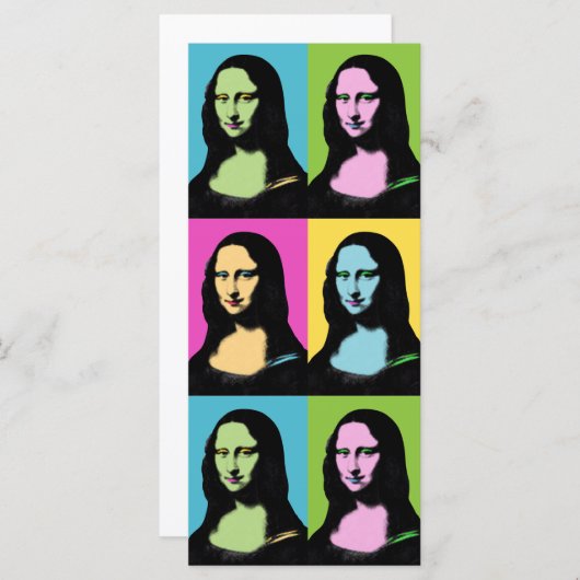 Mona Lisa - Pop Art Flat Card (Vorne/Hinten)