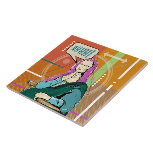 Mona Lisa Pop Art Fliese (Seite)