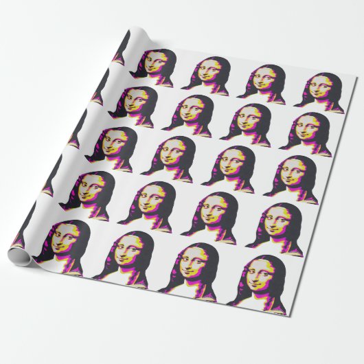 MONA LISA POP ART GESCHENKPAPIER (Ungerollt)