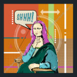 Mona Lisa Pop Art Poster<br><div class="desc">Eine farbenprächtige Pop-Kunstillustrierung der Mona Lisa. Sie hat rosa Haare,  egal,  wie. Eine moderne Interpretation von Leonardo Da Vincis Klassiker.</div>