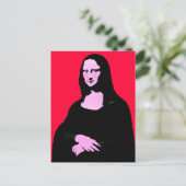 Mona Lisa Pop Art Postkarte (Stehend Vorderseite)