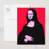 Mona Lisa Pop Art Postkarte (Vorne/Hinten)