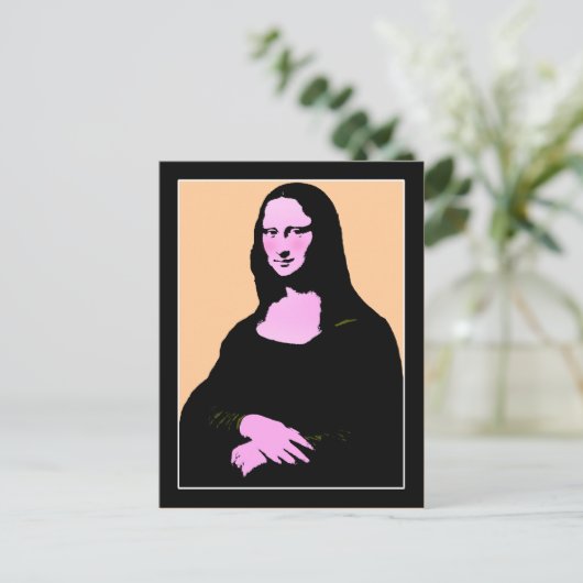 Mona Lisa Pop Art Postkarte (Stehend Vorderseite)