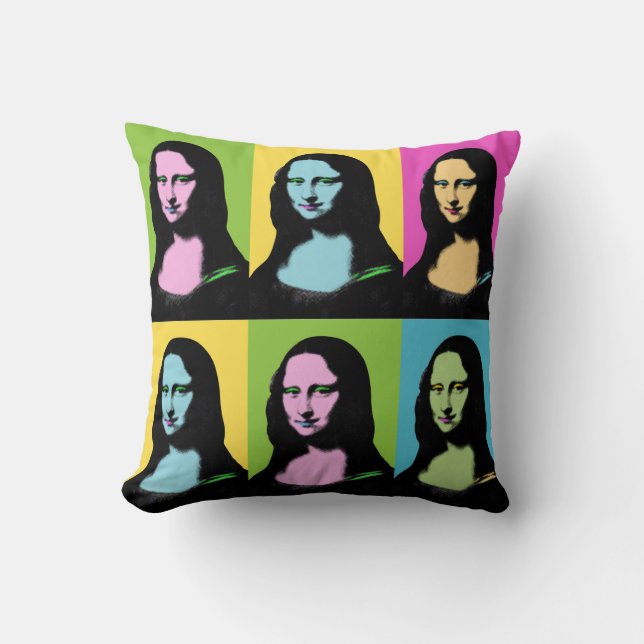 Mona Lisa - Pop Art Style Kissen (Vorderseite)