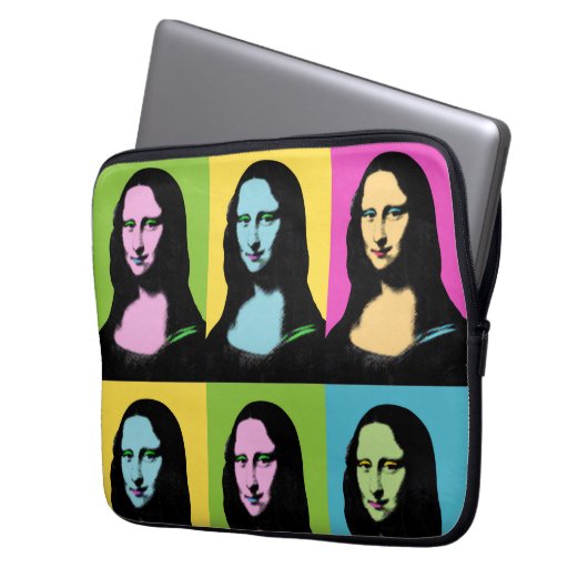 Mona Lisa - Pop Art Style Laptopschutzhülle (Vorderseite Links)