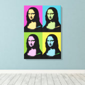 Mona Lisa - Pop Art Style Leinwanddruck (Insitu (Holzboden))