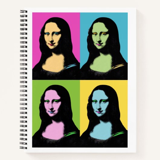 Mona Lisa - Pop Art Style Notizblock (Vorderseite)