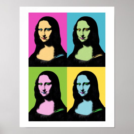 Mona Lisa - Pop Art Style Poster (Vorne)