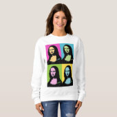 Mona Lisa - Pop Art Style Sweatshirt (Vorne ganz)