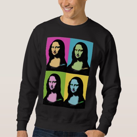 Mona Lisa - Pop Art Style Sweatshirt (Vorderseite)