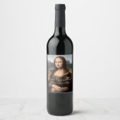 Mona Lisa Portrait Fancy Custom Text Weinetikett (Vorderseite)
