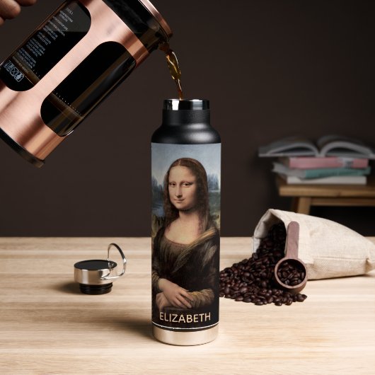 Mona Lisa Portrait Gemälde Name Wasser Flasche (Kaffee)