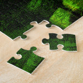 Mona Lisa Portrait| Grünblau Puzzle (Seite)