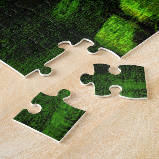 Mona Lisa Portrait| Grünblau Puzzle (Seite)