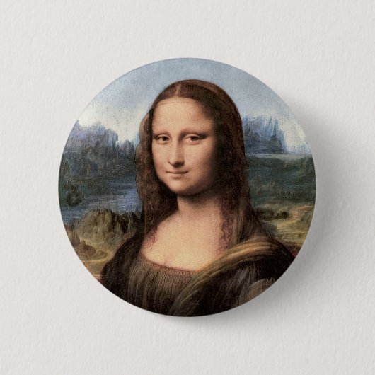 Mona Lisa Portrait / Malerei Button (Vorderseite)