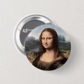 Mona Lisa Portrait / Malerei Button (Vorne & Hinten)