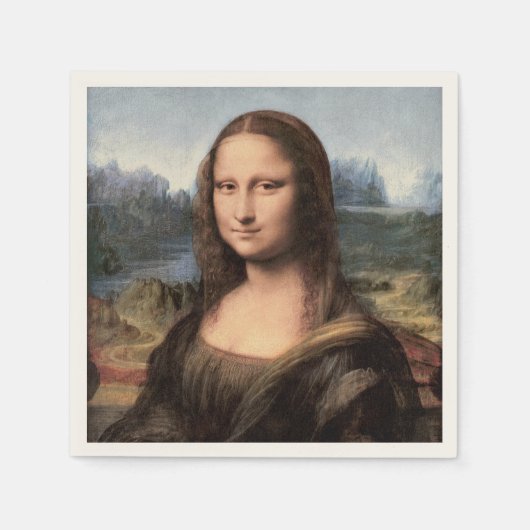 Mona Lisa Portrait / Malerei Serviette (Vorderseite)