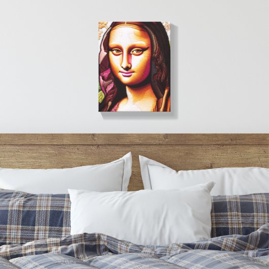 Mona Lisa Portrait / Malerwerbung Canvas Print Leinwanddruck (Insitu (Schlafzimmer))