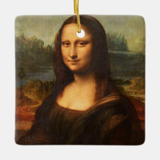 Mona Lisa portrait painting Leonardo Da Vinci  Keramikornament (Vorderseite)