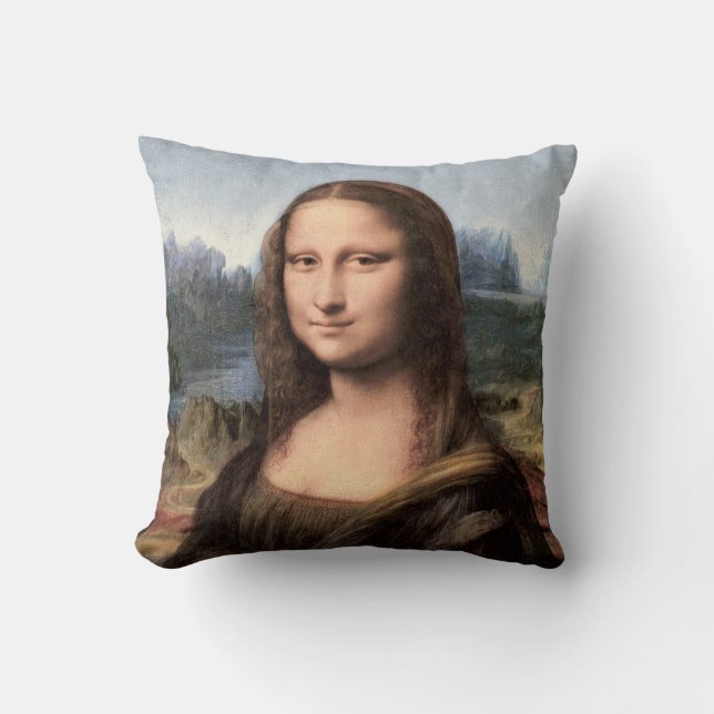 Mona Lisa Porträt/Malerei Kissen (Vorderseite)