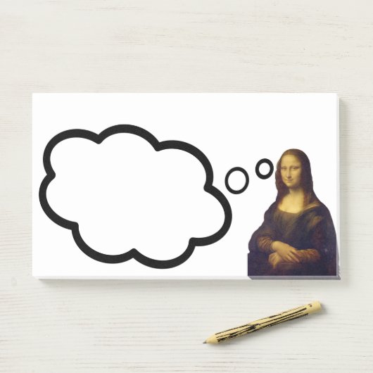 Mona Lisa Post-it Klebezettel (Auf Schreibtisch)