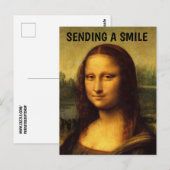 MONA LISA POSTCARD SENDING A SMILE POSTKARTE (Vorne/Hinten)