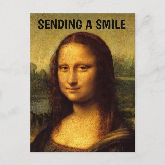 MONA LISA POSTCARD SENDING A SMILE POSTKARTE (Vorderseite)