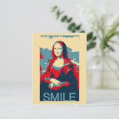 Mona Lisa Poster Smile Postkarte (Stehend Vorderseite)