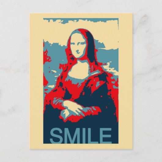 Mona Lisa Poster Smile Postkarte (Vorderseite)