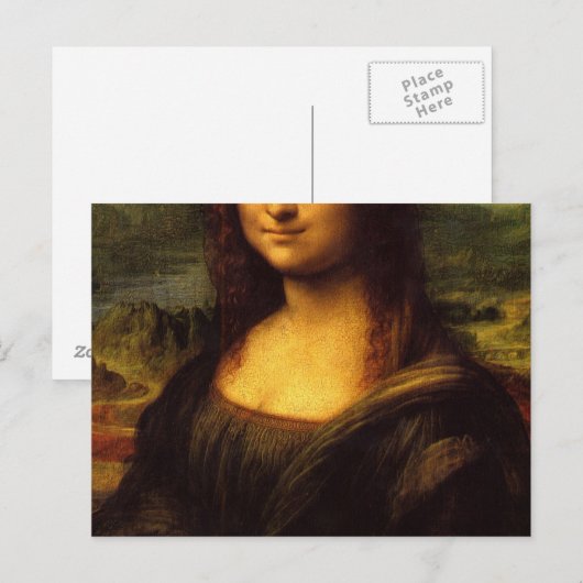 Mona Lisa Postkarte (Vorne/Hinten)