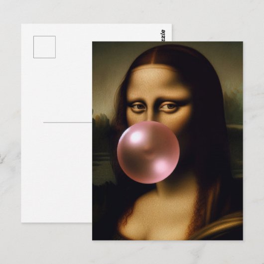 Mona Lisa Postkarte (Vorne/Hinten)