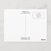 Mona Lisa Postkarte (Rückseite)