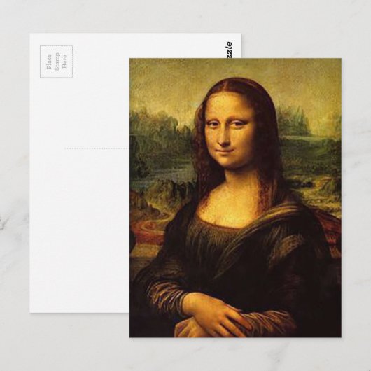 Mona Lisa Postkarte (Vorne/Hinten)