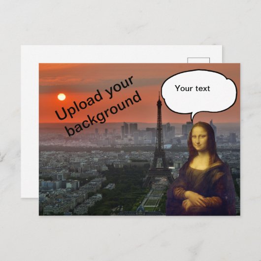 Mona Lisa Postkarte (Vorne/Hinten)