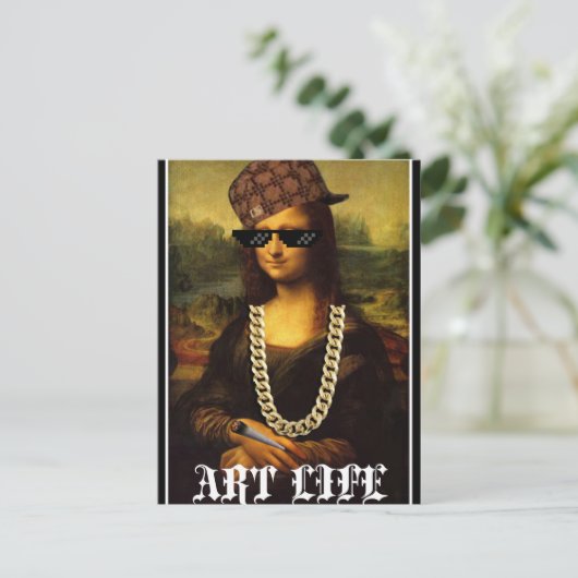 Mona Lisa Postkarte (Stehend Vorderseite)